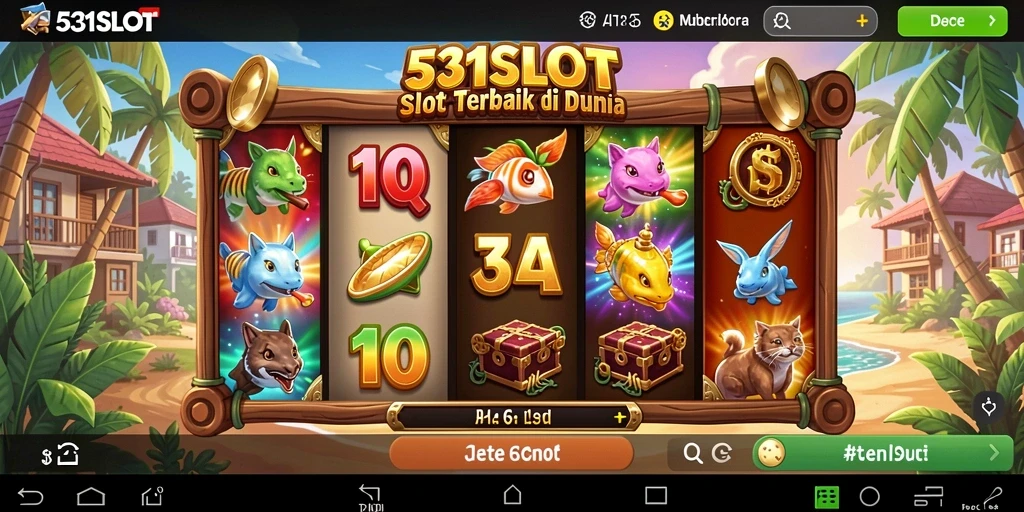 Tampilan gameplay 531SLOT yang mendebarkan dan penuh warna.