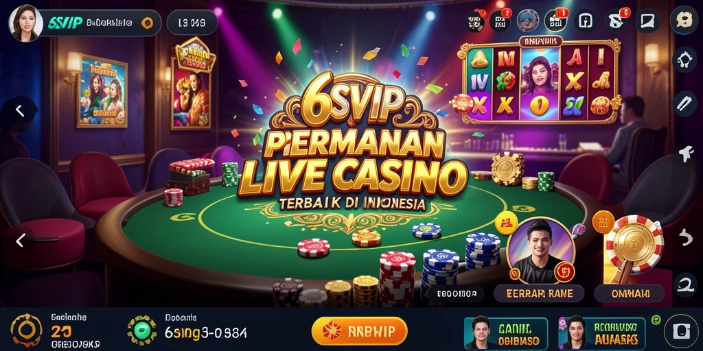 Tampilan gameplay Live Casino yang mendebarkan di 6SVIP.