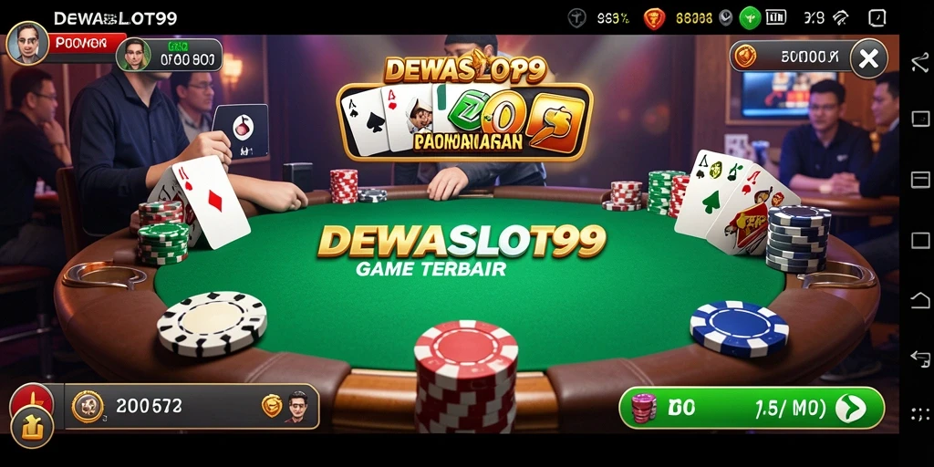 Screenshot gameplay DEWASLOT99 dengan suasana permainan Poker yang menarik.