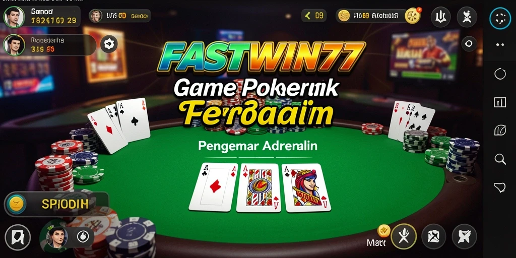Tampilan gameplay Poker yang menarik di FASTWIN77.
