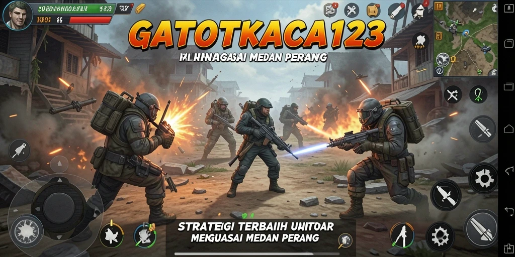 Gameplay mendebarkan di GATOTKACA123 yang menampilkan pertarungan strategis.