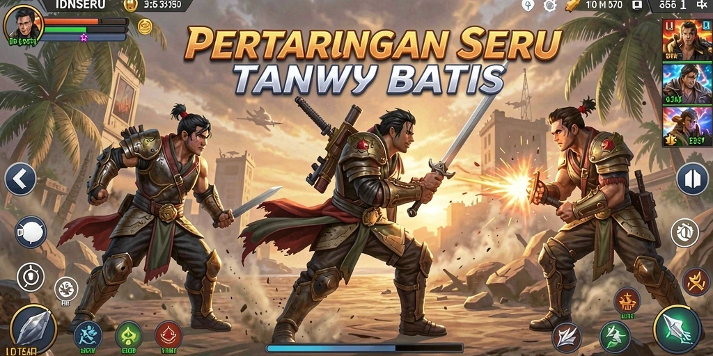 Tampilan aksi seru dalam permainan Fighting IDNSERU.