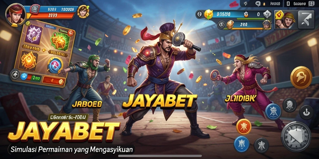 Screenshot utama JAYABET menunjukkan gameplay simulasi yang realistis.