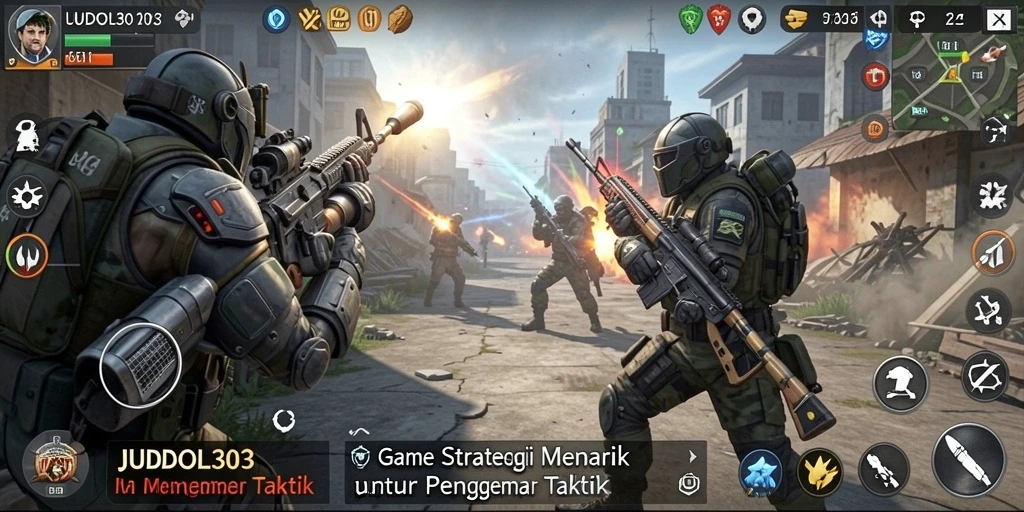 Tampilan gameplay strategis yang dinamis dan menantang di JUDOL303.