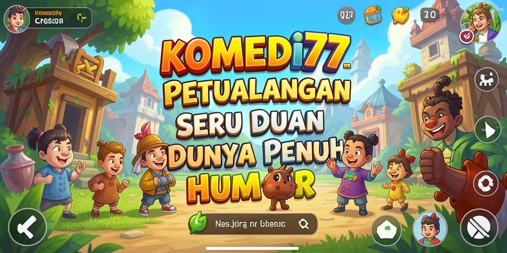 Tangkapan layar gameplay menunjukkan aksi seru di petualangan KOMEDI77.