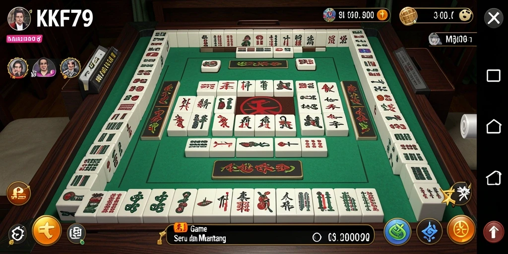 Screenshot KPK79 menampilkan gameplay Mahjong yang menarik.