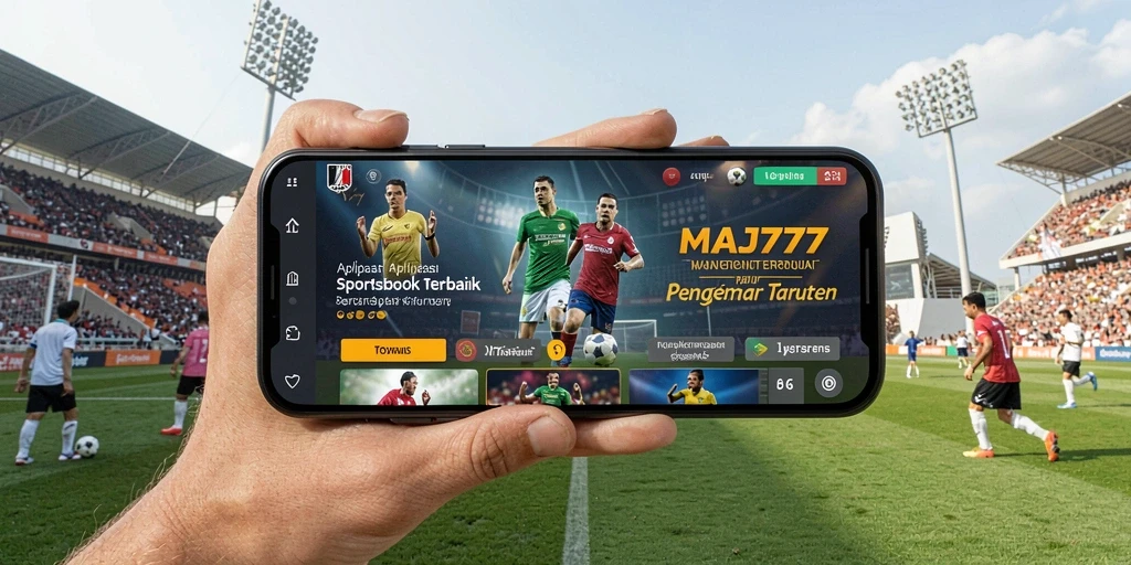 Screenshot utama MAJ777 menampilkan tampilan antarmuka Sportsbook yang menarik.