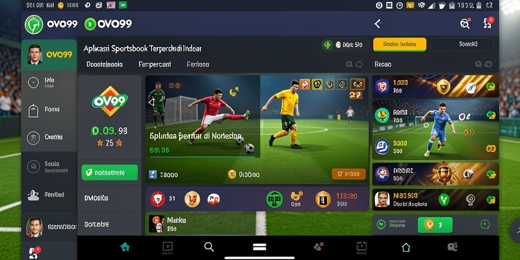 Tampilan menarik dari aplikasi OVO99 saat melakukan taruhan langsung.