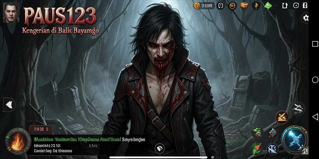Tangkapan layar gameplay PAUS123 yang menampilkan momen menegangkan.