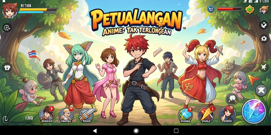 Tampilan screenshot RI188 yang menampilkan aksi seru di dunia anime.