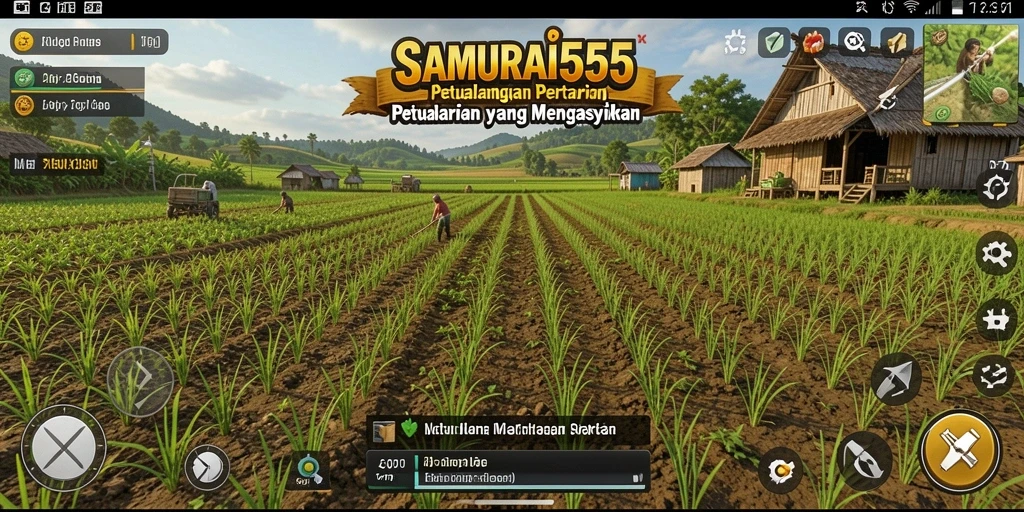 Gameplay menarik dari SAMURAI555 dengan ladang yang subur.