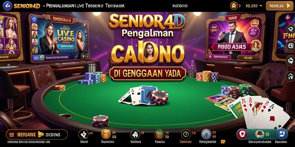 Tampilan gameplay Live Casino di SENIOR4D dengan dealer profesional.