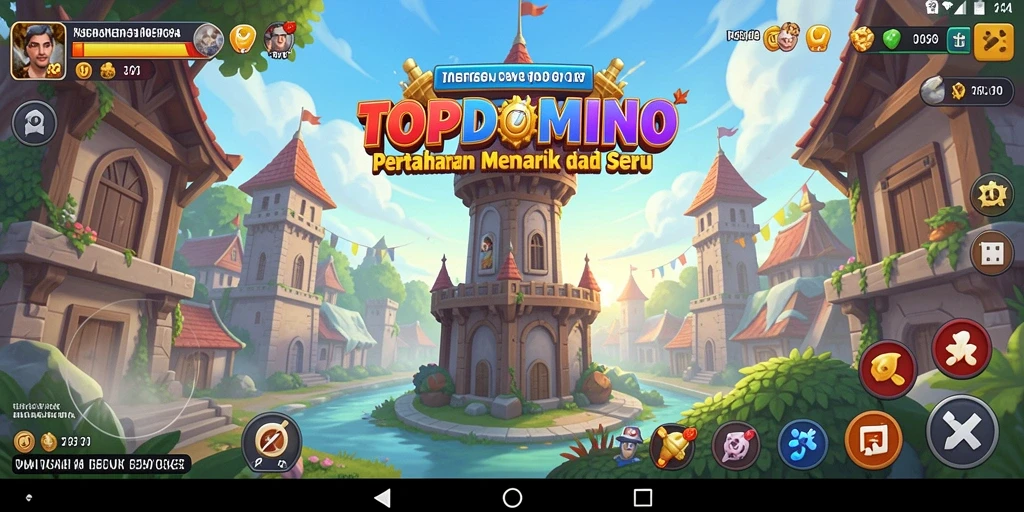 Screenshot menunjukkan pertarungan seru di dalam game Tower Defense.
