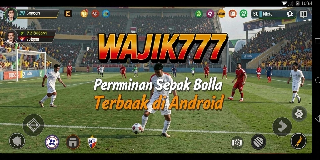 Tangkapan layar WAJIK777 menunjukkan gameplay sepak bola yang menggembirakan.